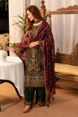 Noor Jahan By Imrozia Unstitched 3 Piece Luxury Chiffon Suit-I-204 Mehak