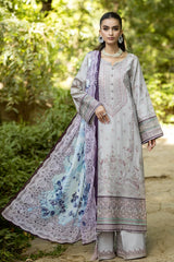 Jaan-E-Adaa By Imrozia Serene Unstitched 3 Piece Luxury Emb Lawn Suit-IPL - 08 Nawazish