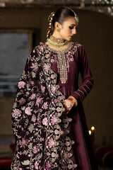 Imrozia Serene Velvet Shawl Suit-ISS - 08