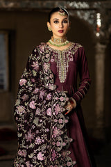 Imrozia Serene Velvet Shawl Suit-ISS - 08