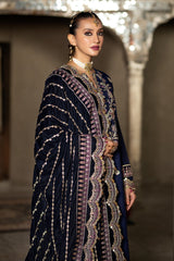 Imrozia Serene Velvet Shawl Suit-ISS - 07
