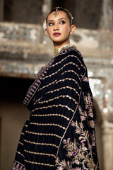 Imrozia Serene Velvet Shawl Suit-ISS - 07