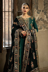 Imrozia Serene Velvet Shawl Suit-ISS - 06