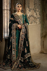 Imrozia Serene Velvet Shawl Suit-ISS - 06