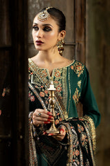 Imrozia Serene Velvet Shawl Suit-ISS - 06