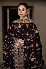 Imrozia Serene Velvet Shawl Suit-ISS - 02