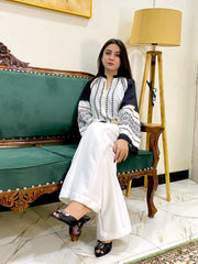 1 Piece Embroidered Stitched Shirt - Poly Viscose Blend Urban Cut