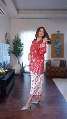 Dhaga Stitched 2 Piece Crepe Collection'2025-Saffron