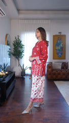 Dhaga Stitched 2 Piece Crepe Collection'2025-Saffron