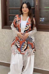 Urban Cut Embroidered Cotton 2-Piece Co-ord Set with Farshi Shalwar