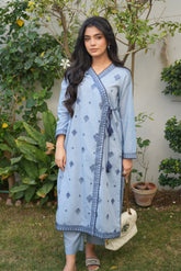 Miorah By Ayla Studio Stitched Solid Embroidered Co-ord - Samaa