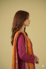 Satrang By Zouj Unstitched 3 Piece Formals Collection'2025-Fuchsia Rose