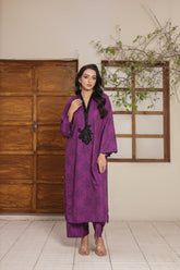 Madiha Gohar Stitched 2 Piece Suit-LAYN Plum