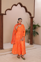 Madiha Gohar Stitched 3 Piece Eid Festive Suit-RANGREZ-Angrakha