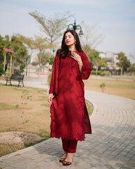 Tiraz Stitched 2 Piece Summer Suit-Kavish