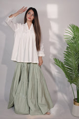 Urban Cut Stitched Cotton Long Maxi Skirt-C0227