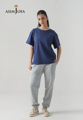 Asim Jofa Western Men & Women Ajwte-03 Rib T-Shirt 1 Pc