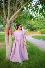 Urban Cut Seer Sucker Cotton Women Dress – Elegant & Comfortable