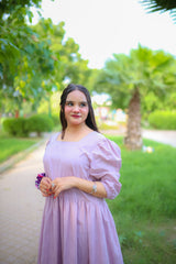 Urban Cut Seer Sucker Cotton Women Dress – Elegant & Comfortable