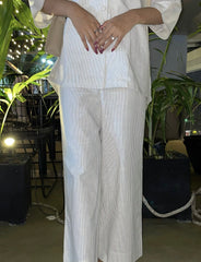 Urban Cut Women's Striped Cotton Co-Ord Set | Casual 2-Piece Outfit