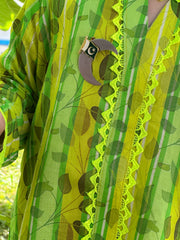 Khanak Stitched Kids-Pear Green 2pcs Printed Gharara Suit-KST 051