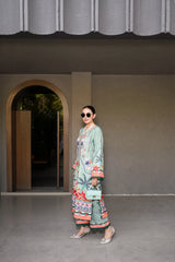 Mashrib Stitched 2 Piece Digital Prints Suit-Tropique Silk (Raw Silk)
