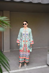 Mashrib Stitched 2 Piece Digital Prints Suit-Tropique Silk (Raw Silk)