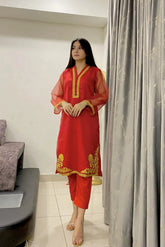 Urban Cut Embroidered Laurex Work Stitched Suit Linned 2 Piece