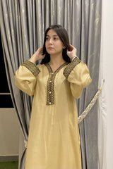 Urban Cut Sleek & Unique Design Cotton Embroidered Kurta 1 Piece
