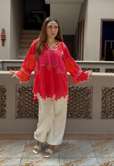 Urban Cut Printed Cotton 2-Piece Co-Ord Set with Balloon Shalwar-C0288