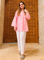 Urban Cut Embroidered 2-Piece Cotton Co-Ord Set-C0296