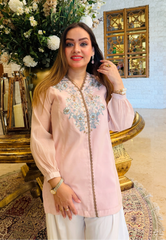 Urban Cut Embroidered Paper Cotton 1-Piece Shirt-C0298