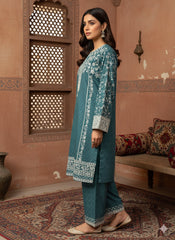 Flutterby Stitched 2 Piece Cotton Satin Winter Collection'2025-Dania - tl