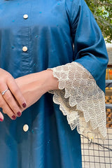 Urban Cut 2 Piece Cotton Embroidered Suit