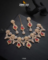 Galactic Necklace Golden Red - Zeesy Jewellery