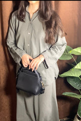 Urban Cut Garment-Dyed Cotton Co-Ord Set – Oversized Shirt & Wide Pants