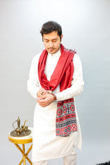 Tng By Md-Ajrak Mosaic Odhni | Redish | Men