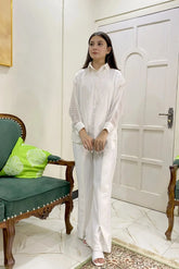 Urban Cut Elegant Cotton Shirred Shirt Linned 1 Piece