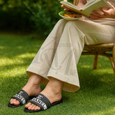 "Chanel black slipper for women by Khussa Mast