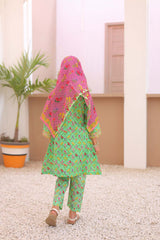 Girl embroidered stitched Kurta suits