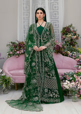 La More Unstitched 3 Piece Wedding Collection-Exotic Emerald