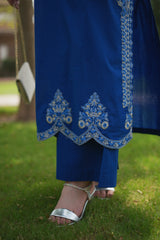 Mehr'e Eid By Qariney Stitched 2 Piece Lawn Collection'2025-Serene Blue