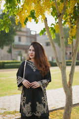 Mehr'e Eid By Qariney Stitched 2 Piece Lawn Collection'2025-Black Aura