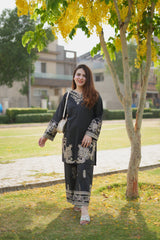 Mehr'e Eid By Qariney Stitched 2 Piece Lawn Collection'2025-Black Aura