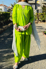 Urban Cut 2 Piece Lawn Embellished Co- Ord Set with Farshi Shalwar