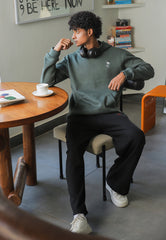 Asim Jofa Western Essentials Ajwet-05 Unisex Olive Hoodie 1 Pc