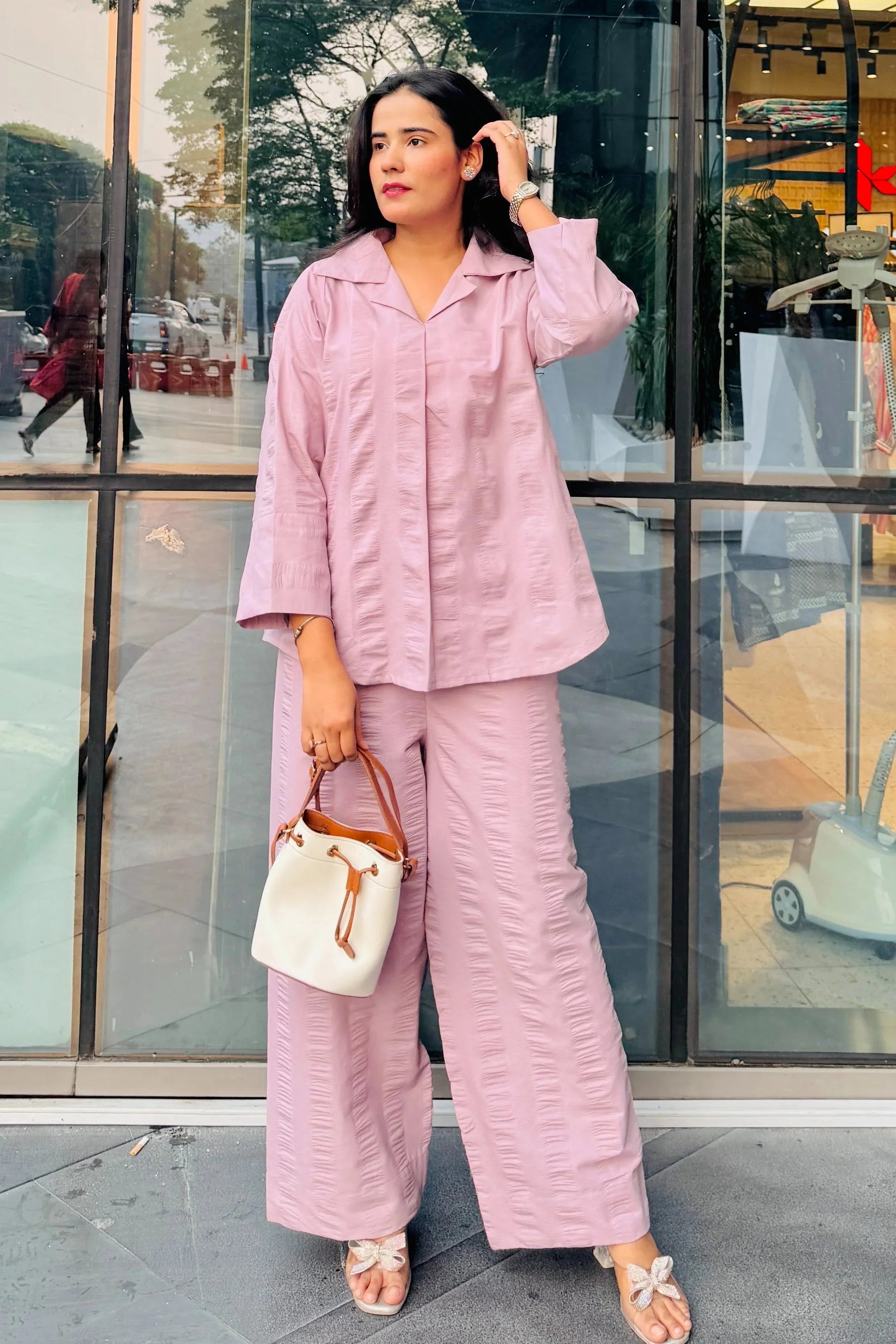 Seersucker Cotton Co-Ord Set