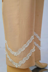Urban Cut Linen Viscose Fabric Stitched Trouser with Wave Laces
