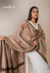 Asim Jofa Shawl Ajhs-17 Embroidered Jacquard Shawl 1 Pc