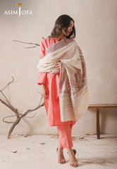 Asim Jofa Shawl Ajhs-22 Jacquard Velvet Border Shawl 1 Pc